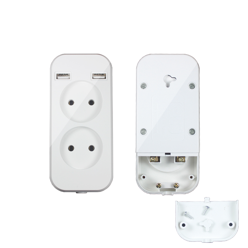 Photography Lighting Uk - 新しいEUプラグ電源タップ、壁掛けマルチソケット、携帯電話用2USBポート搭載、1200W 250V、スマートフォン・タブレットP7対応