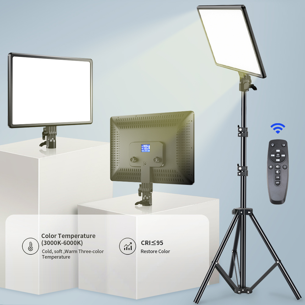 Photography Lighting Styles - 10/14 インチ LED ビデオライトパネル二色 3000K-6000K 写真照明ライブストリーミングフォトスタジオ