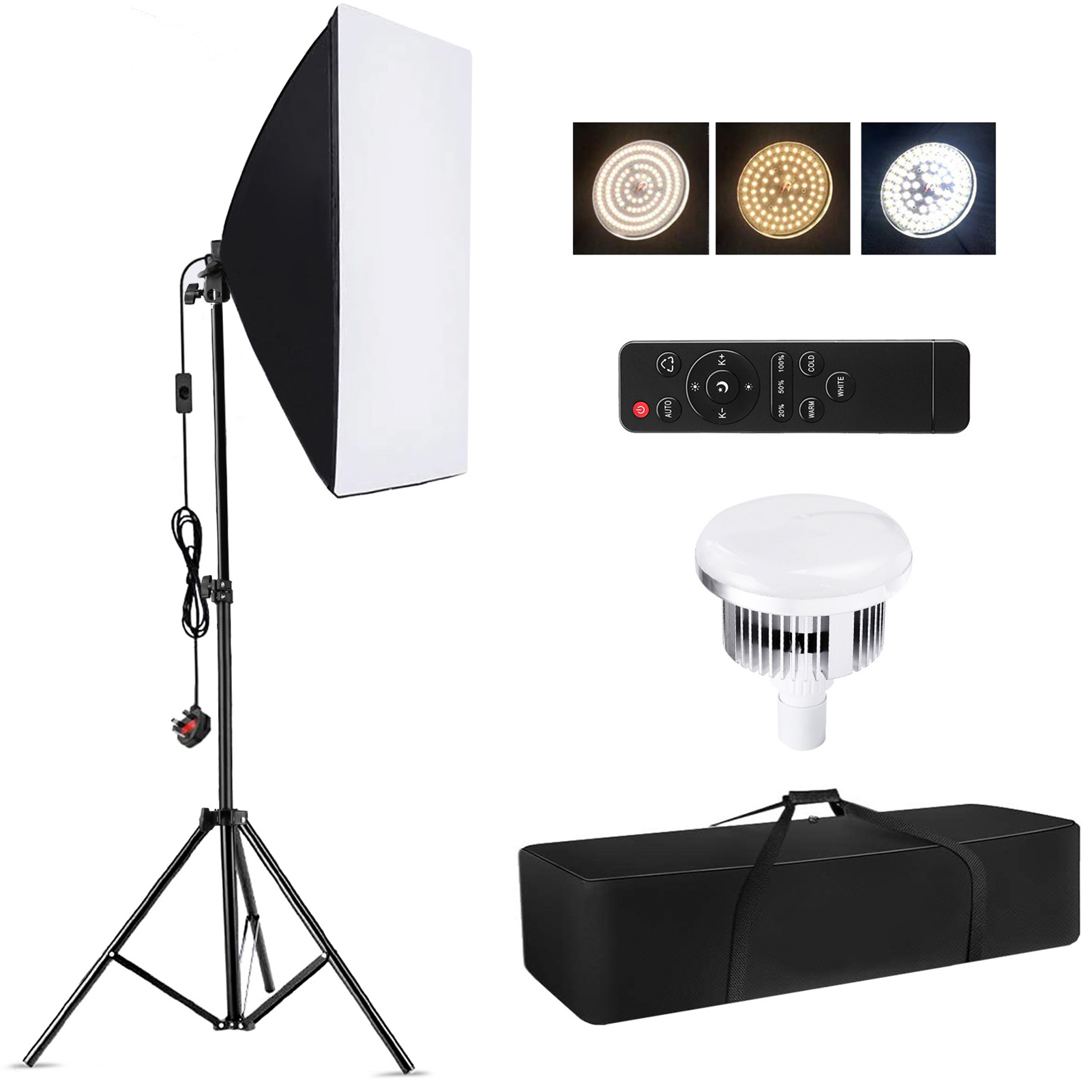 Photography Lighting Styles - Camnoon Studio 写真撮影ライトキット ソフトボックス照明セット 85W 3000K-6000K