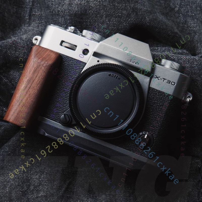 Fujifilm Camera X-T30 Ii - 木製ハンドグリップ アルミ合金 L字型ブラケット クイックリリースプレートベース 富士フイルム X-T30
