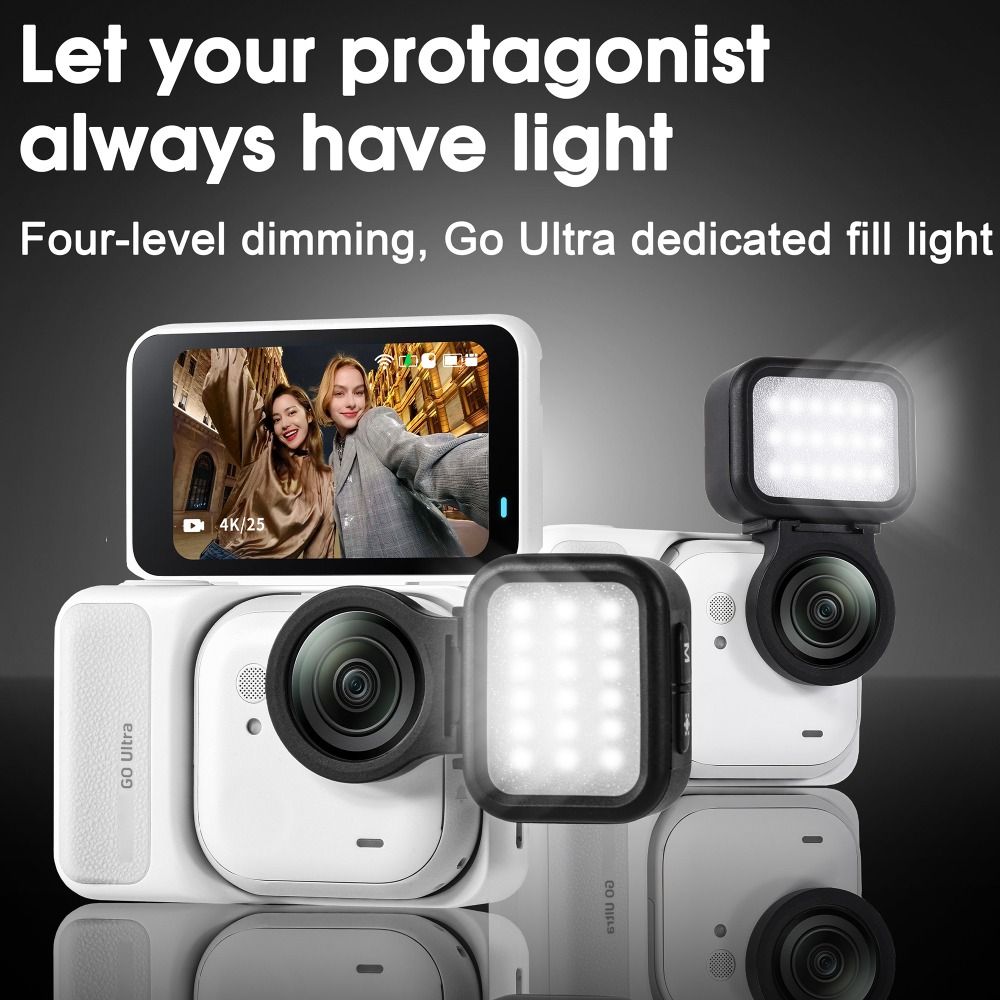 Photography Lighting Bag - 充電式磁気LEDフィルライト クイックリリース 4段階調光 写真撮影用照明 軽量 Insta360
