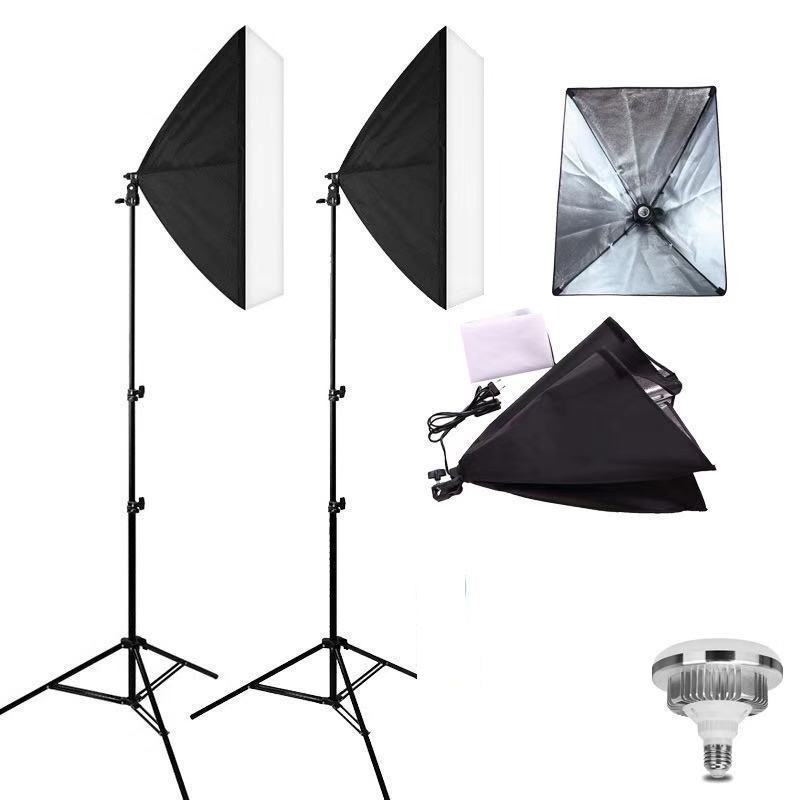 Photography Lighting Uk - プロの写真ソフトボックス照明キット、連続ライトシステム、写真スタジオ用ソフトボックス、写真機器、50x70cm