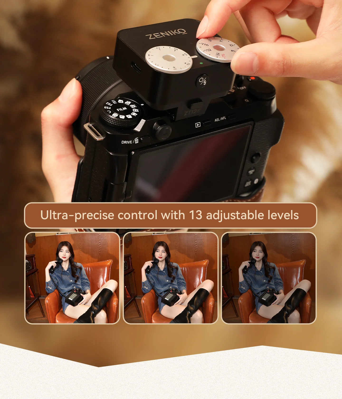 Photography Lighting Brands - ZENIKO ZT12 コンパクトレトロ TTL スピードライト自動測光オンカメラフラッシュライトマルチブランドミラーレス写真カメラ用