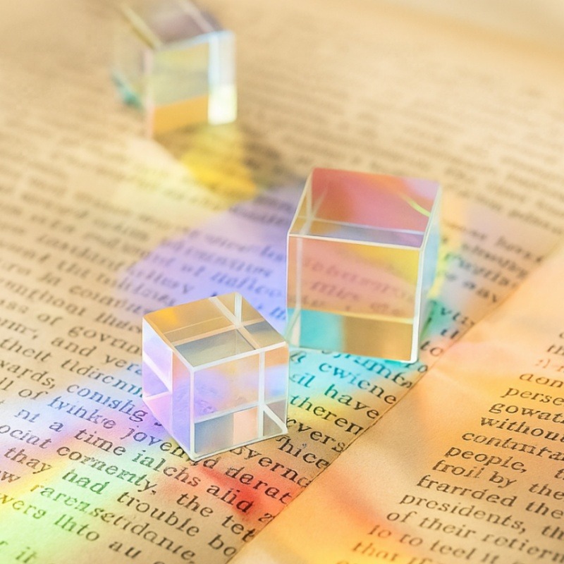 Lighting Glass Photography - ガラスキューブダイクロイックプリズム X キューブプリズム写真ビーム分割写真アクセサリーマイクロ風景ギフトかわいいライト