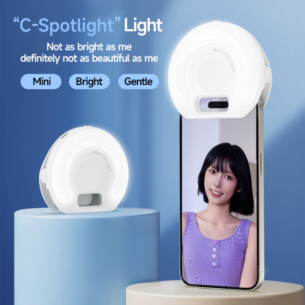 Photography Lighting Styles - D7 ポータブルマカロンカラー携帯電話ライト写真とビデオスプライシング Protable ミニリングライト、電話 Selfie ライトとクリップ