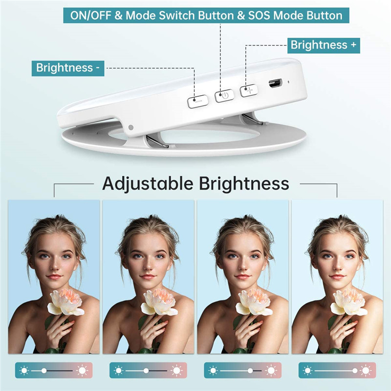 ポータブル LED クリップリングライト 40 LED Se - Photography Lighting Styles のレビューと価格