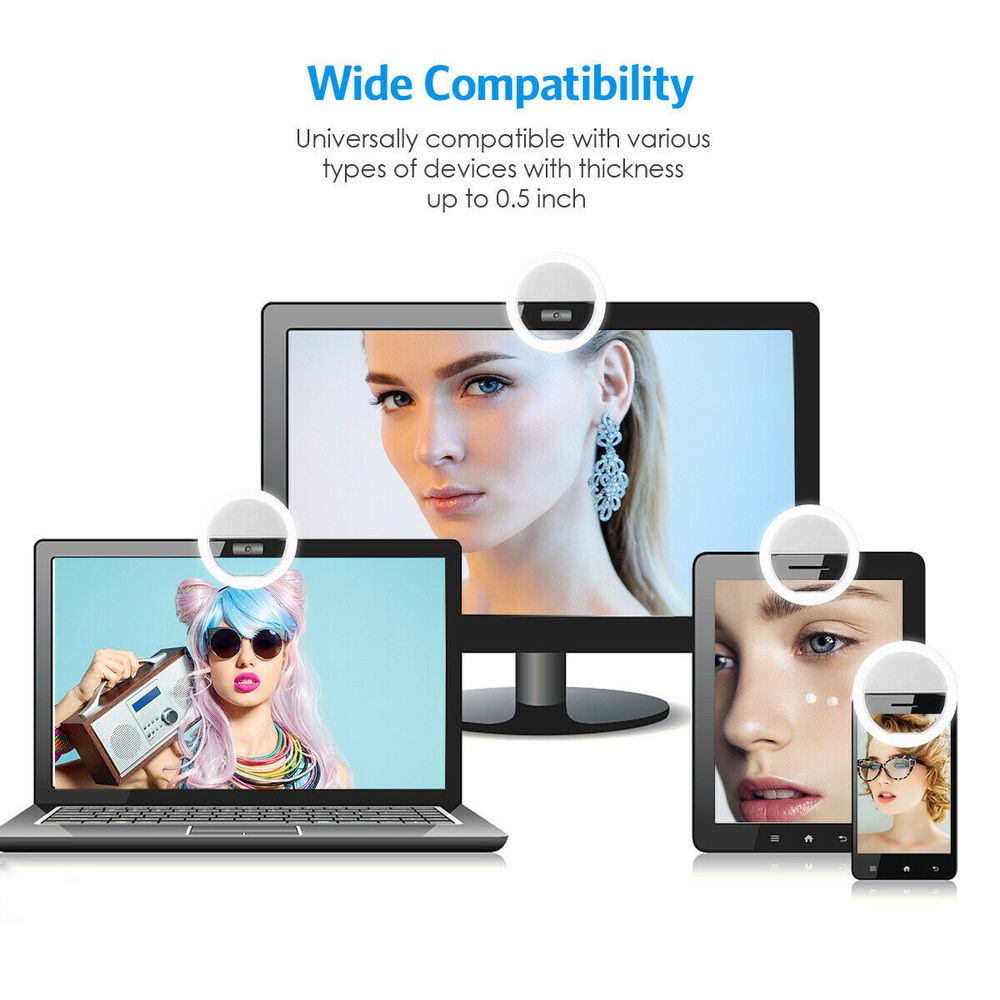 USB充電式LEDリングライト,電話クリップ,写真,ビデオ, - Photography Lighting Tool のレビューと価格