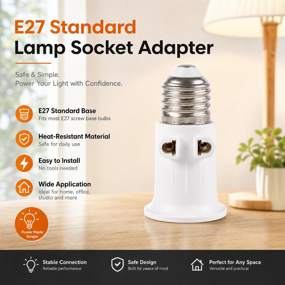 E27 - EUプラグアダプター ライトソケットコンバーター - Photography Lighting Uk のレビューと価格
