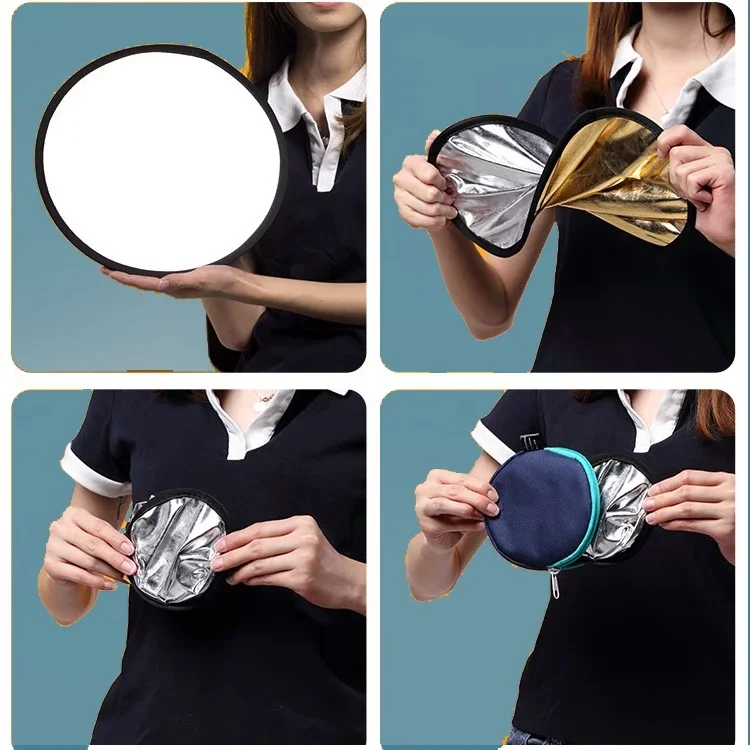 Tenwish-ミニ写真リフレクター、折りたたみ式マルチディ - Reflector Disc Silver のレビューと価格