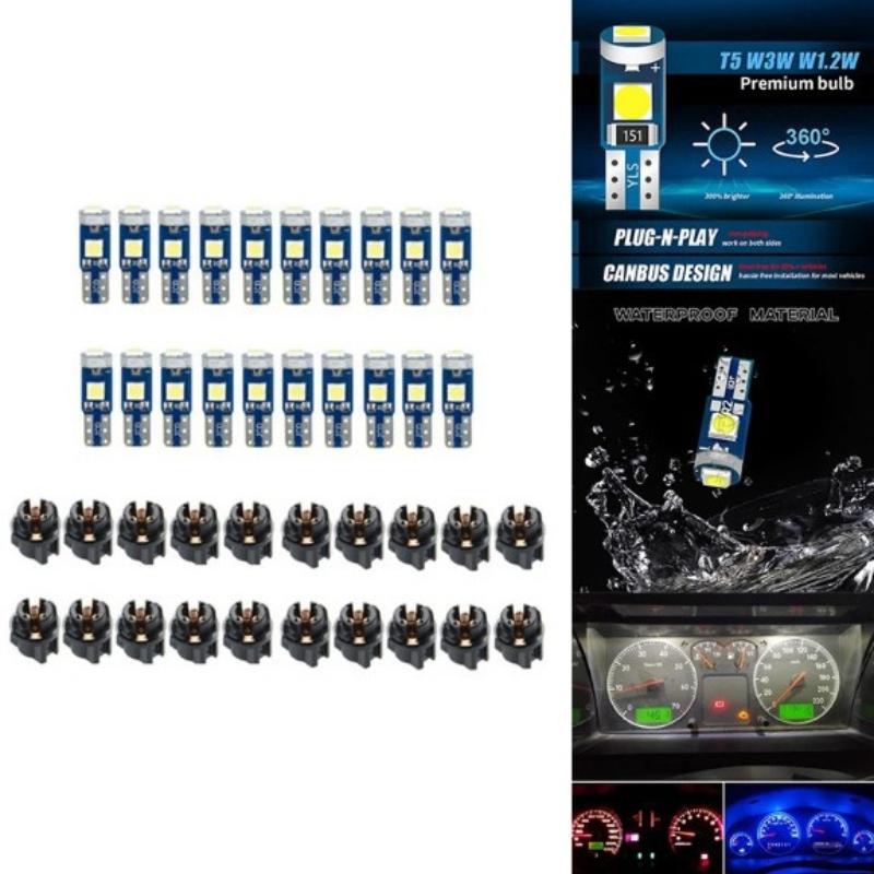 10 個 T5 LED 電球 Canbus W3W 74 2 - Interior Photography Lighting のレビューと価格