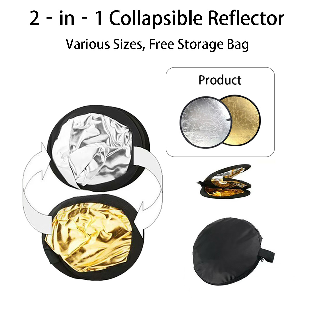 30cm、60cm 丸型両面シルバーホワイトリフレクター 折 - Reflector Disc Silver のレビューと価格