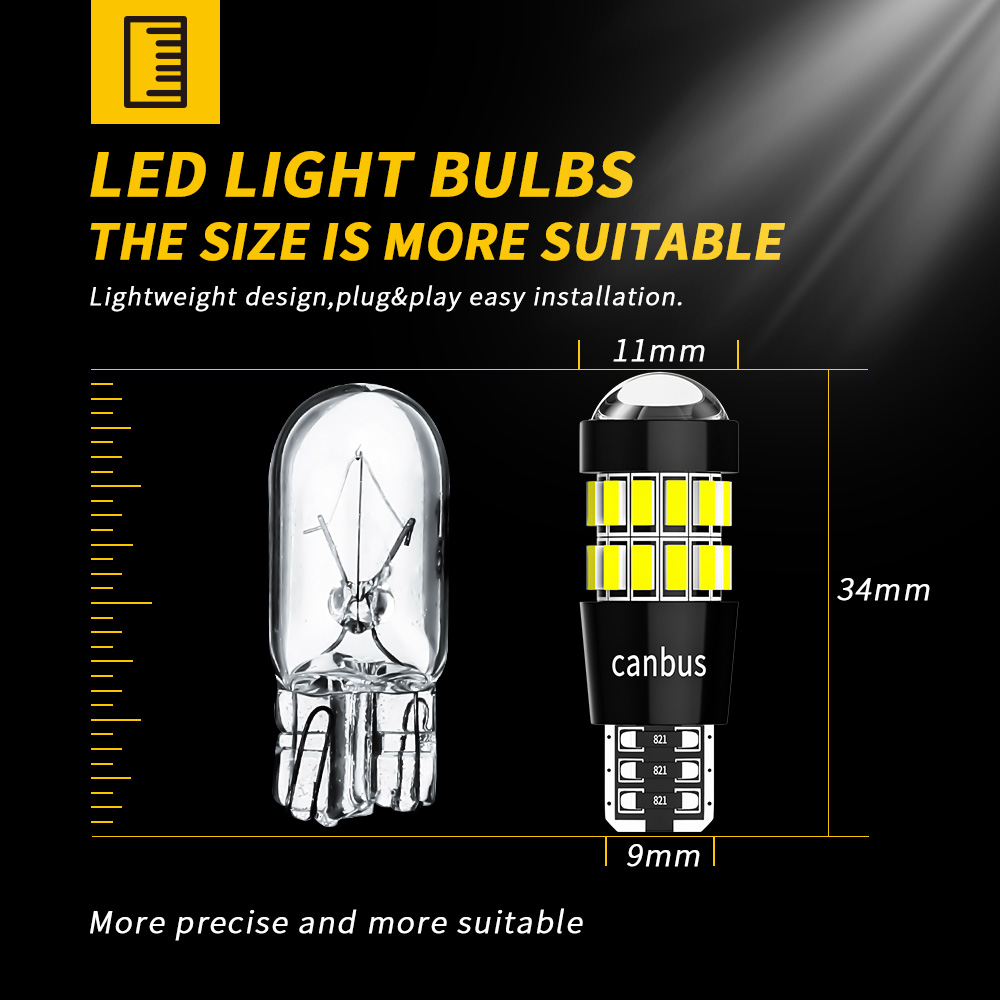 DXZ 2 個 W5W T10 LED 電球レンズ 30SM - Interior Photography Lighting のレビューと価格