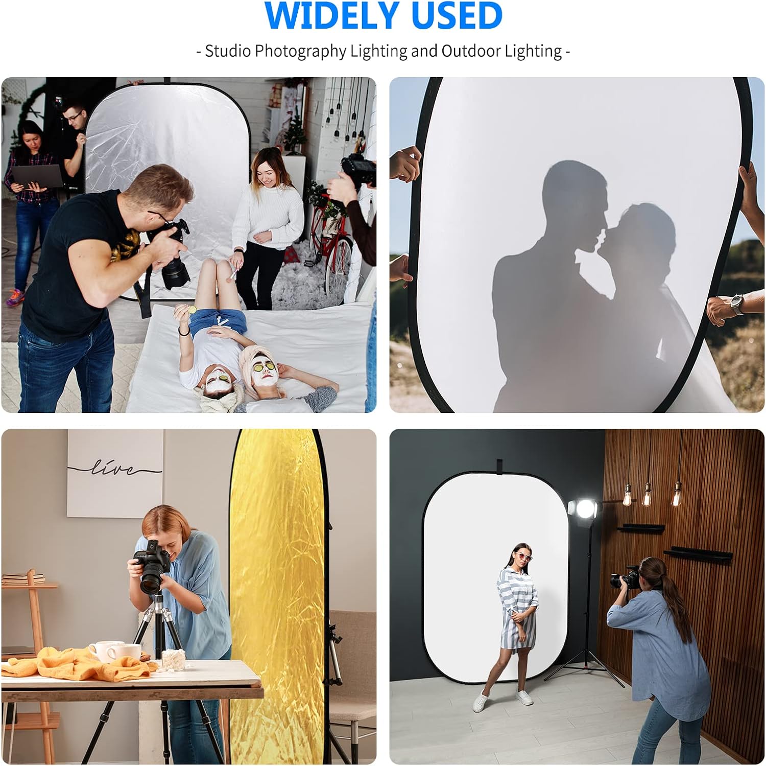 写真撮影用ライトリフレクター 59x79インチ（150x20 - Reflector Disc Silver のレビューと価格
