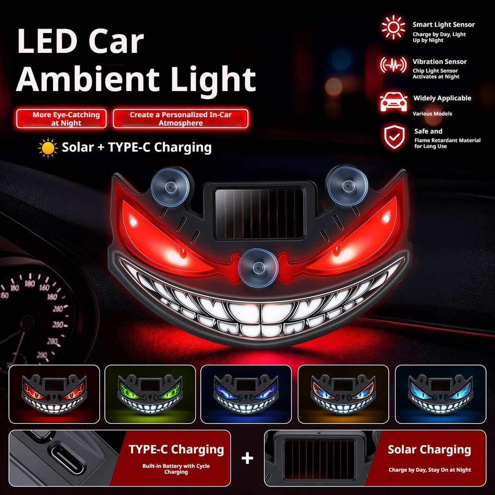 ソーラーデビルアイカーLED装飾ライト、デーモンフェイス警告 - Interior Photography Lighting のレビューと価格