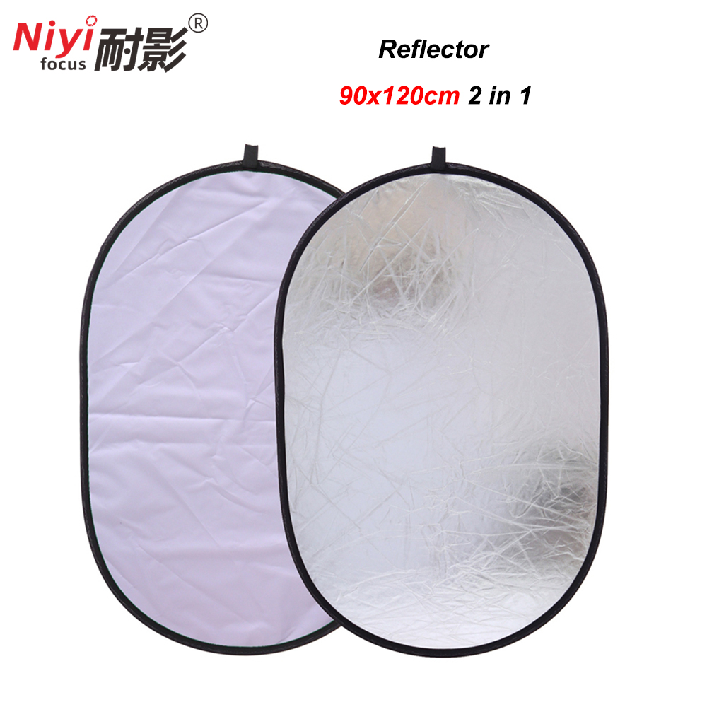 フォトスタジオ用の楕円形の折りたたみ式ライト,2 in 1, - Reflector Disc Silver のレビューと価格