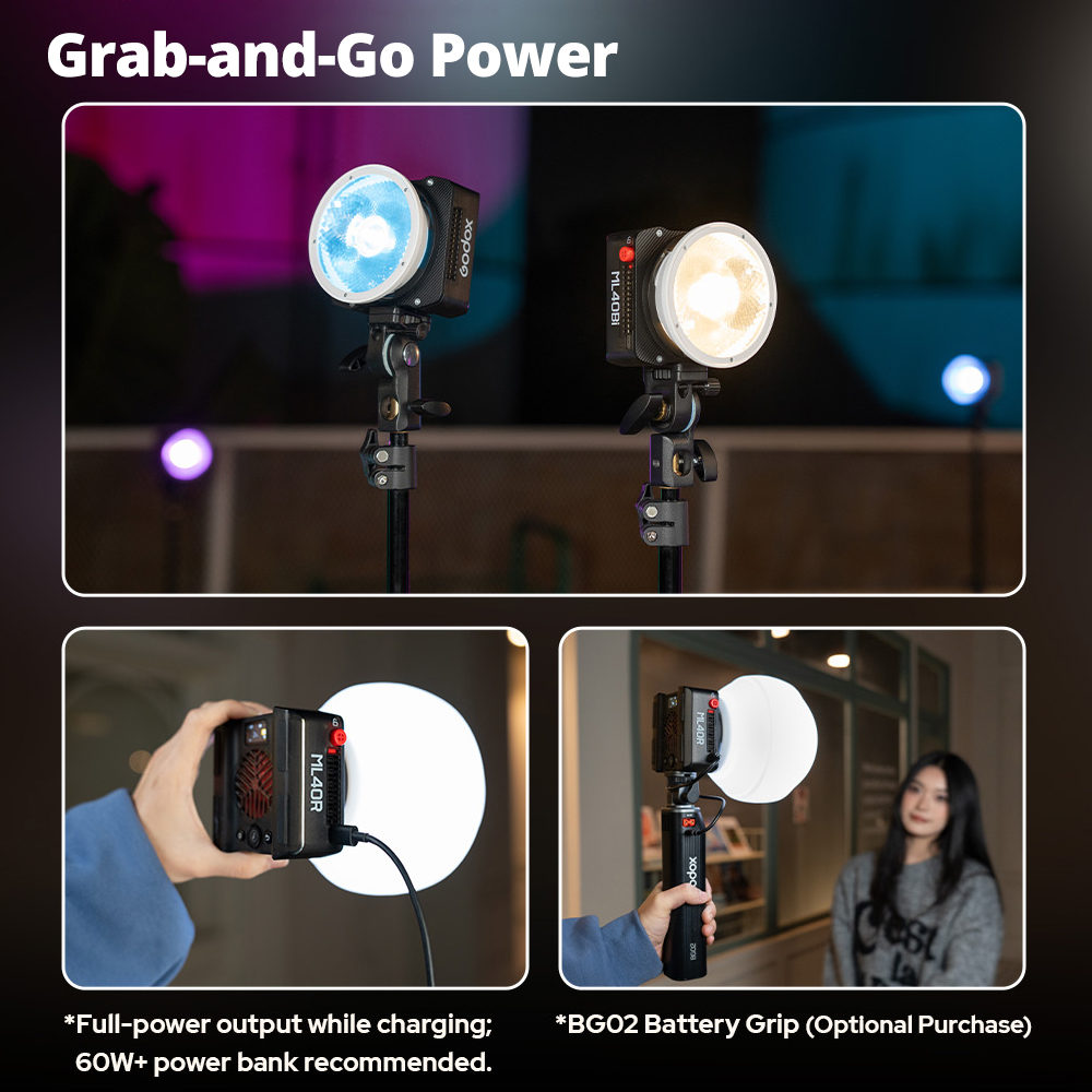 Godox ML40Bi ML40R 40W ポケットLED - Photography Lighting Placement のレビューと価格
