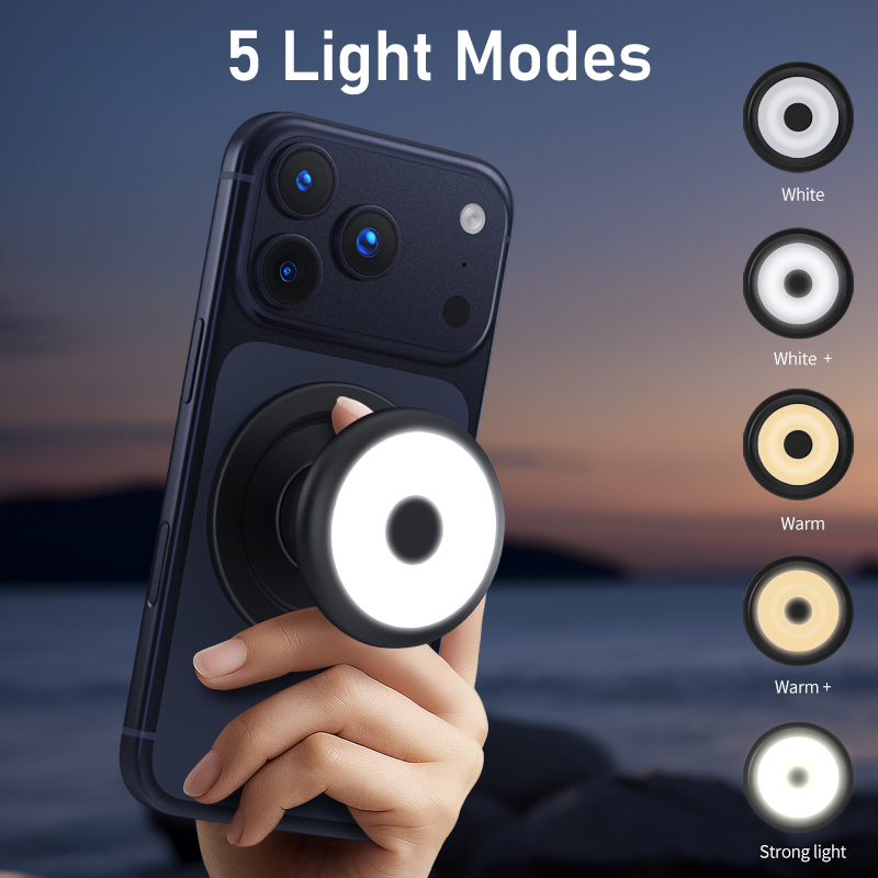 マグネット式スマホ三脚スタンドリングライト、自撮りミラー、ポ - Photography Lighting Brands のレビューと価格