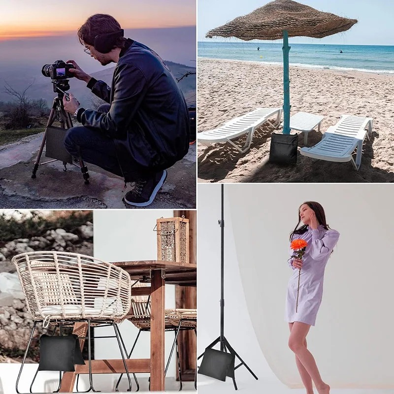 4 個/2 個/1 個黒土嚢重量バッグ写真スタジオビデオスタ - Photography Lighting Bag のレビューと価格