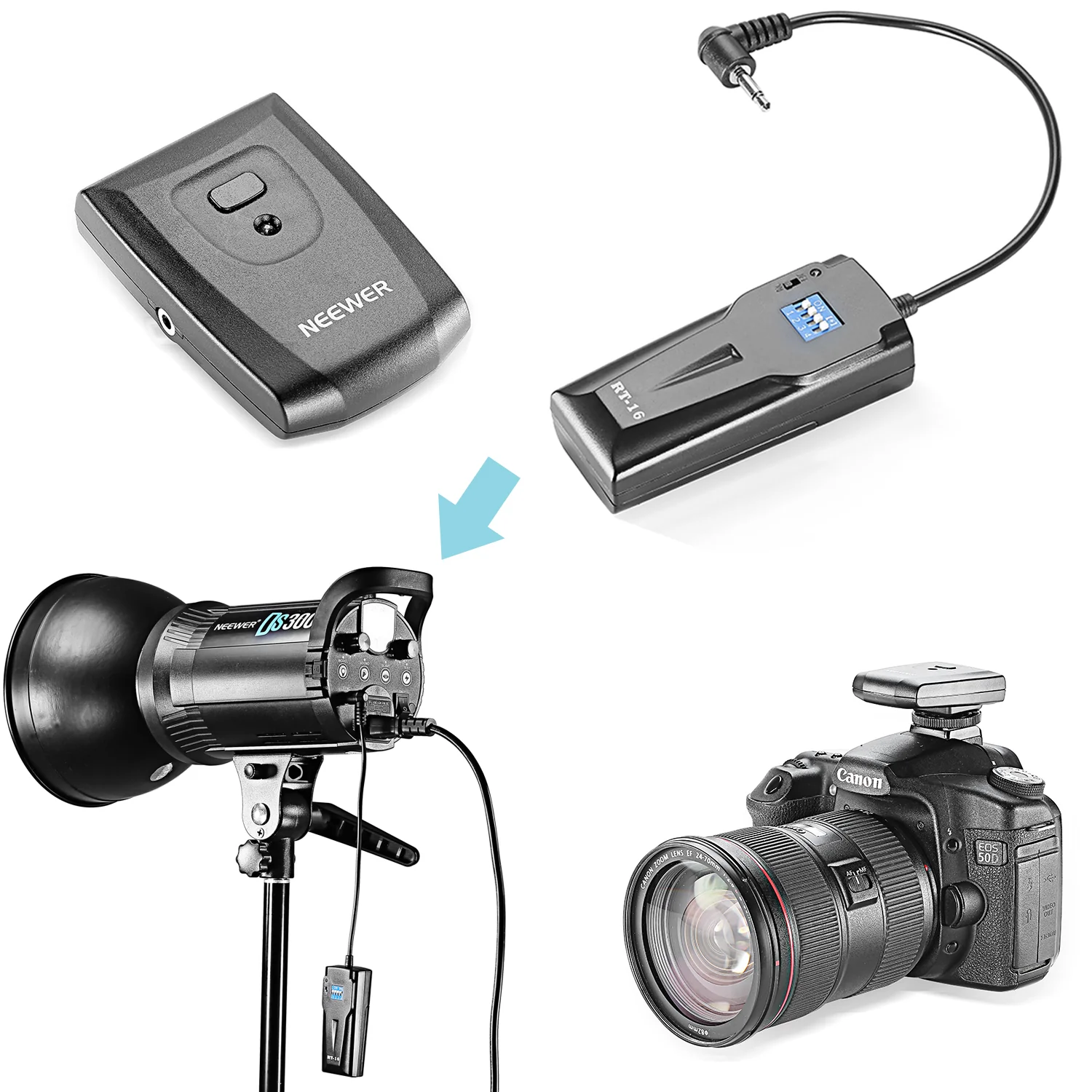 NEEWER RT-16 ワイヤレスリモートフラッシュトリガ - Photography Lighting Kit Neewer のレビューと価格
