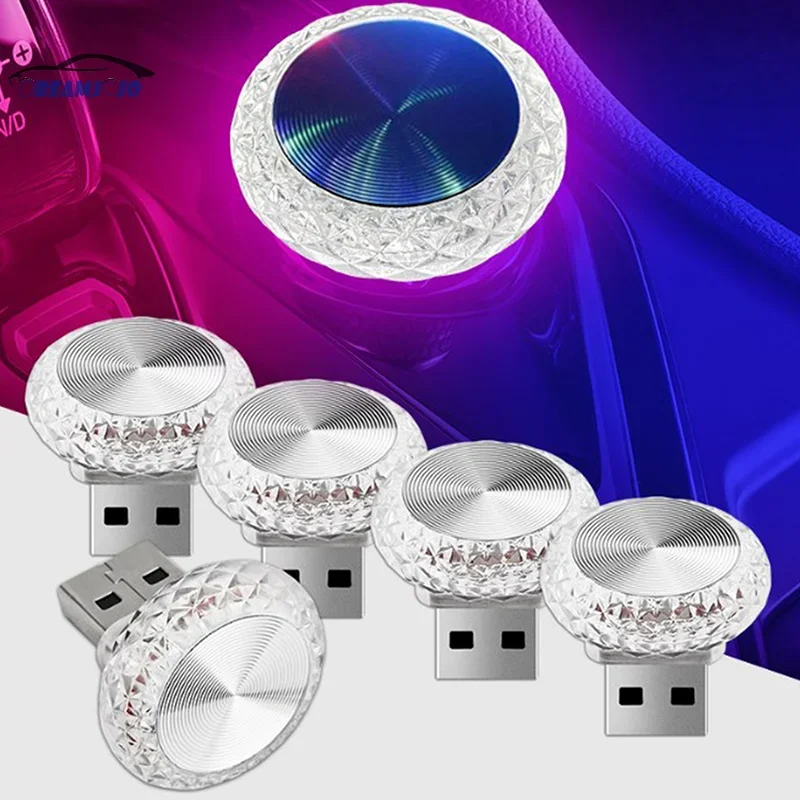 新車ミニ LED 装飾 USB アンビエントライトプラグプレ - Interior Photography Lighting のレビューと価格