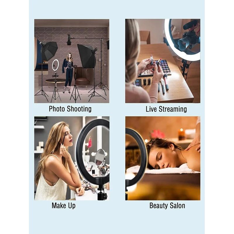 Desiontal 26cmリングライト、三脚スタンド付き、 - Photography Lighting Styles のレビューと価格