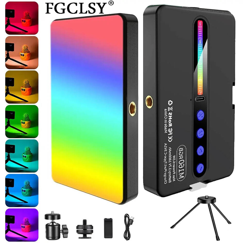 LED RGB カメラライト フルカラー出力ビデオライトキッ - Photography Lighting Styles のレビューと価格