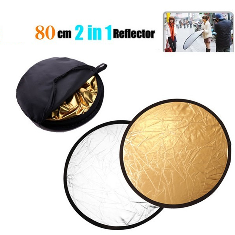 32インチ/80cm 2in1 ゴールドとシルバーのハンドヘ - Reflector Disc Silver のレビューと価格