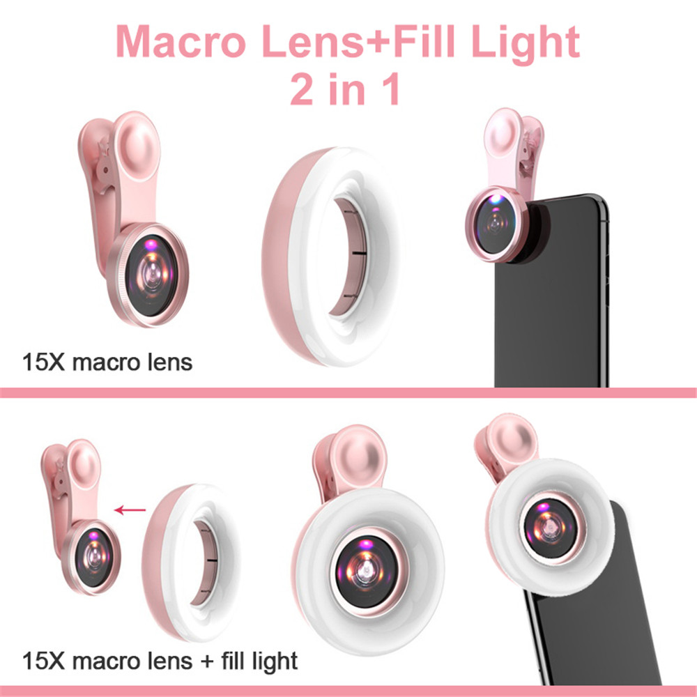 モバイルレンズ 15X マクロレンズ 携帯電話 2 in 1 - Photography Lighting Tool のレビューと価格