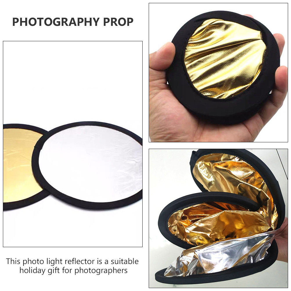 2個入り写真用ライトリフレクター ポータブル写真撮影用 2  - Reflector Disc Silver のレビューと価格