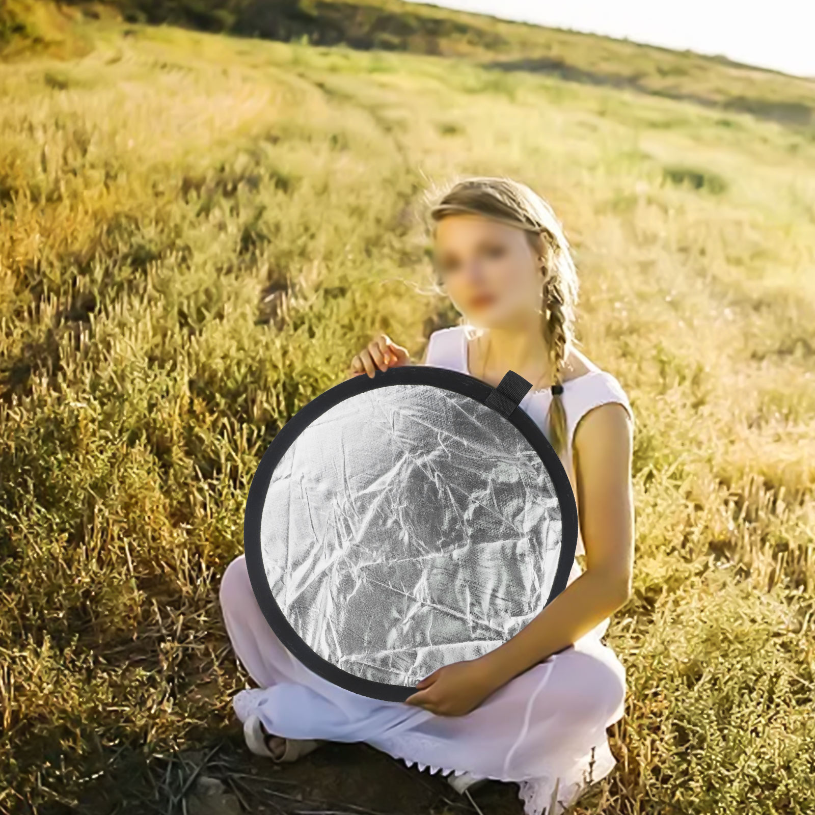 5-in-1ハンドヘルド写真撮影用リフレクター、ゴールド、シ - Reflector Disc Silver のレビューと価格
