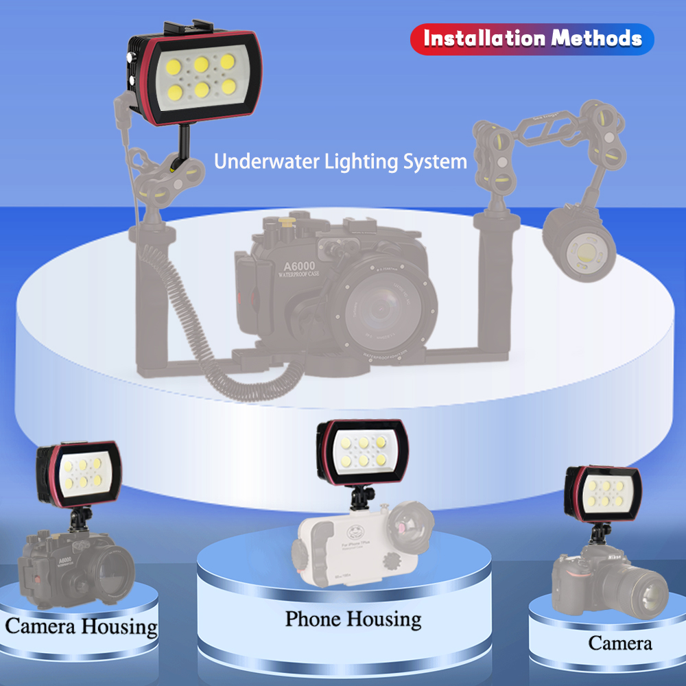 Hangrogs-水中写真撮影ランプ,アルミニウムLEDダイ - Photography Lighting Brands のレビューと価格
