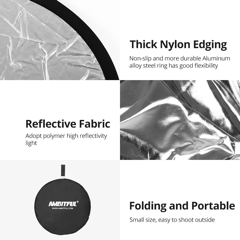 AMBITFUL 2in1 60cm 80cm 110cm  - Reflector Disc Silver のレビューと価格