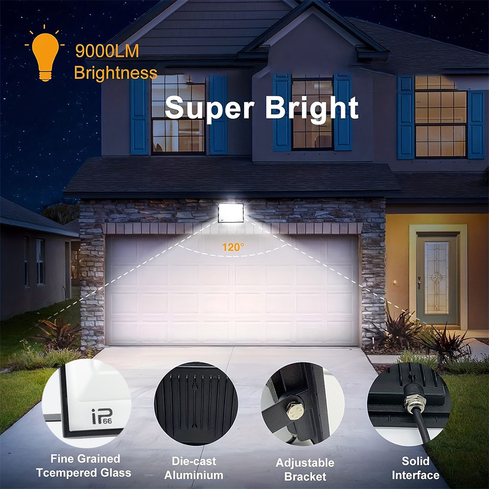 Led フラッドライト IP66 防水 100 ワット 20 - Photography Lighting Uk のレビューと価格